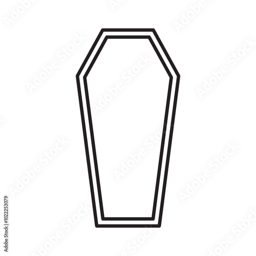 coffin outline icon vector design illustration