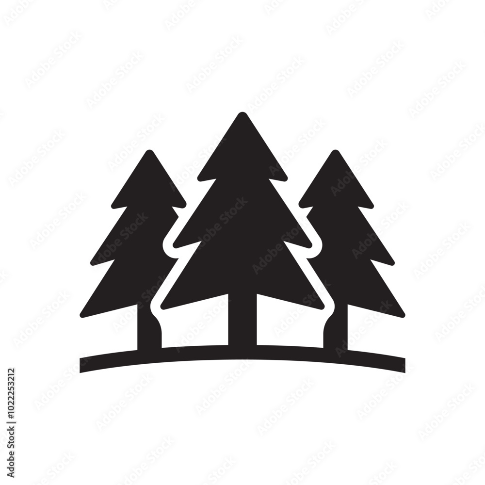Obraz premium 3 spruce tree icon vector design illustration