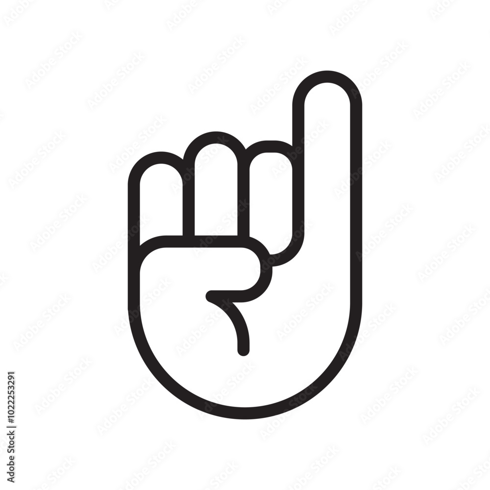 little finger line icon vector design illustration little finger line icon vector design illustration