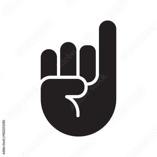  little finger black icon vector design illustration
