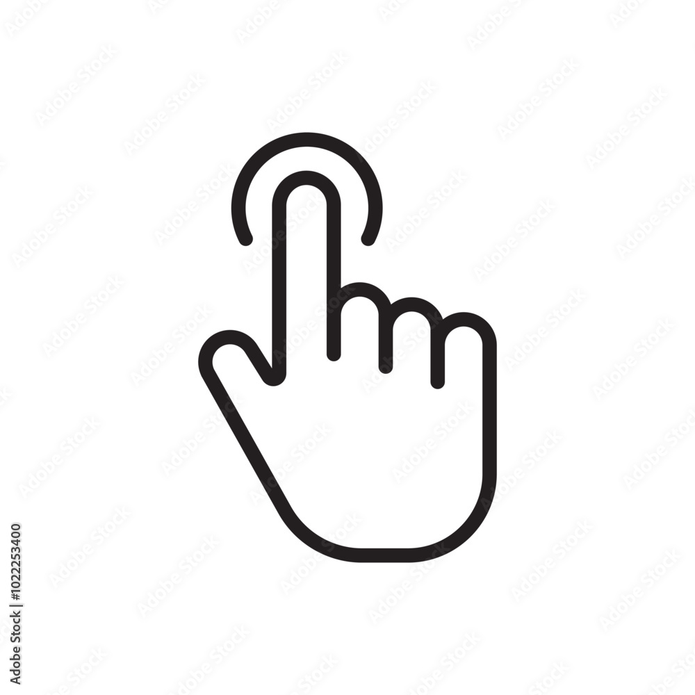 vectors tap finger icon outline vector design illustration vectors tap finger icon outline vector design illustration