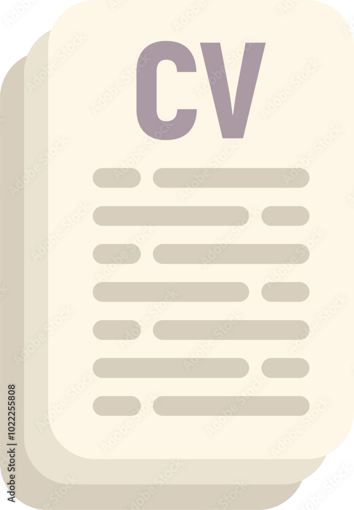 Stack of curriculum vitae papers representing the job application process Stack of curriculum vitae papers representing the job application process