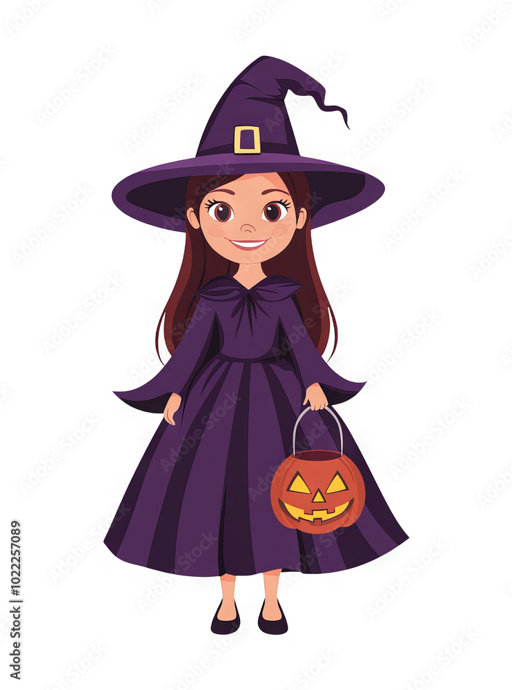 Charming Witch with Pumpkin Basket Illustration - Clear Transparent Background for Halloween Designs Charming Witch with Pumpkin Basket Illustration - Clear Transparent Background for Halloween Designs