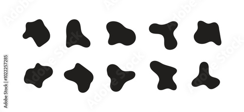 collection of irregular shapes vector design illustration