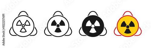 radiation danger sign vector design illustration