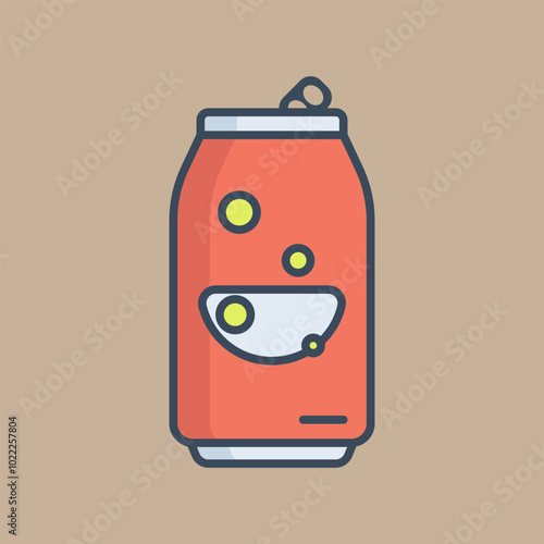 can drink vector icon cartoon
