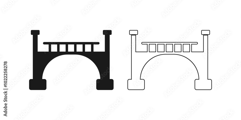 Naklejka premium bridge vector set vector design illustration 