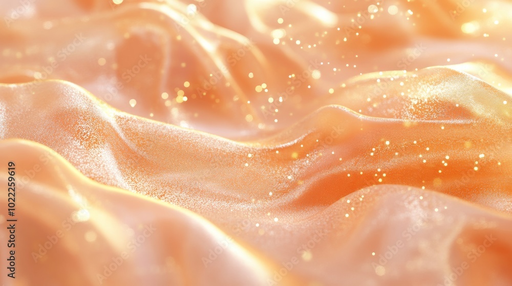 Soft Orange Fabric with Glittery Texture Background Soft Orange Fabric with Glittery Texture Background