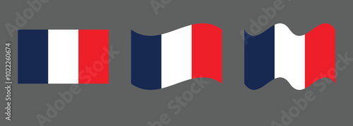france flag waving