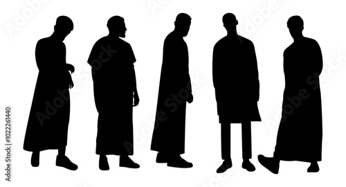 silhouette of arabic man