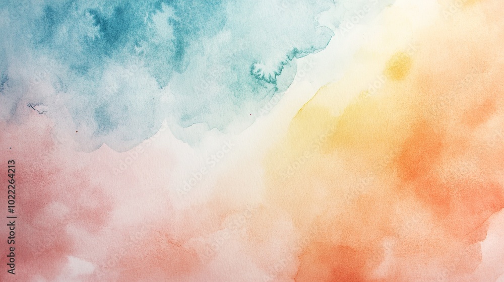 Obraz premium Soft Watercolor Abstract Background in Pastel Colors