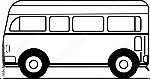 coloring page bus cartoon image