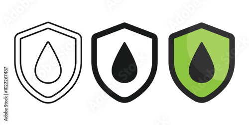 water protector icon set