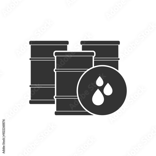 Drum oil icon black vector design