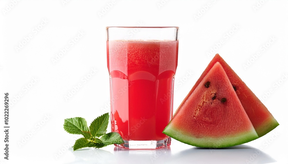 Watermelon Juice on white background isolated. Beverage. Drink. Watermelon Juice on white background isolated. Beverage. Drink.