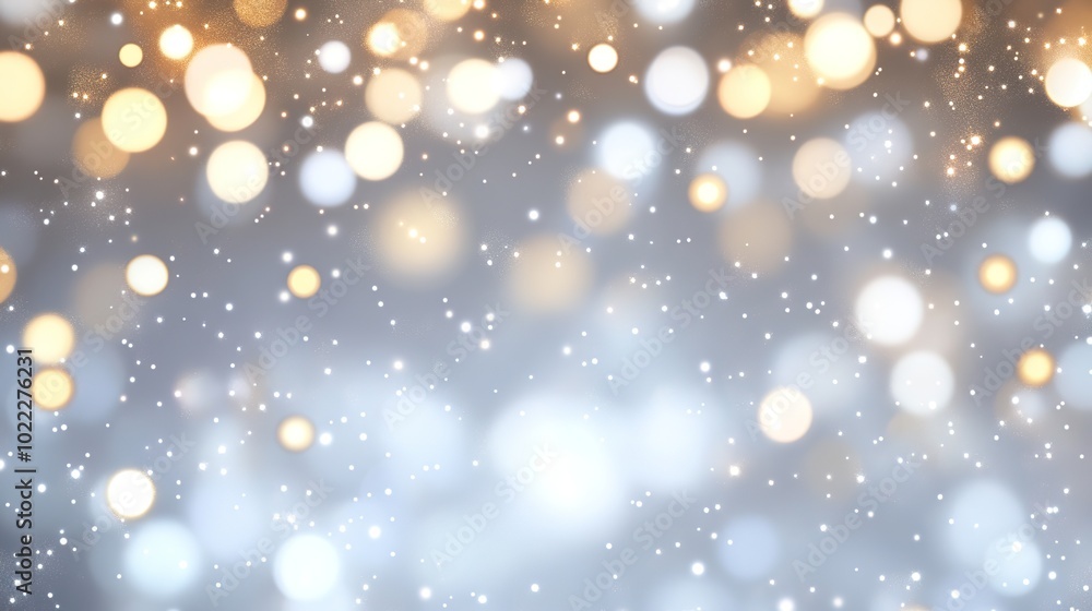 Soft Bokeh Lights with Sparkling Snow Effect Soft Bokeh Lights with Sparkling Snow Effect