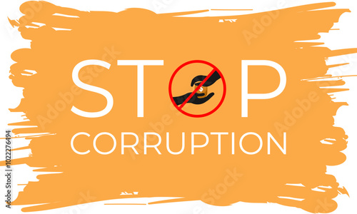 International Anti Corruption day. Hand Vector Illustration. Banner poster, flyer and background design template. Vector illustration