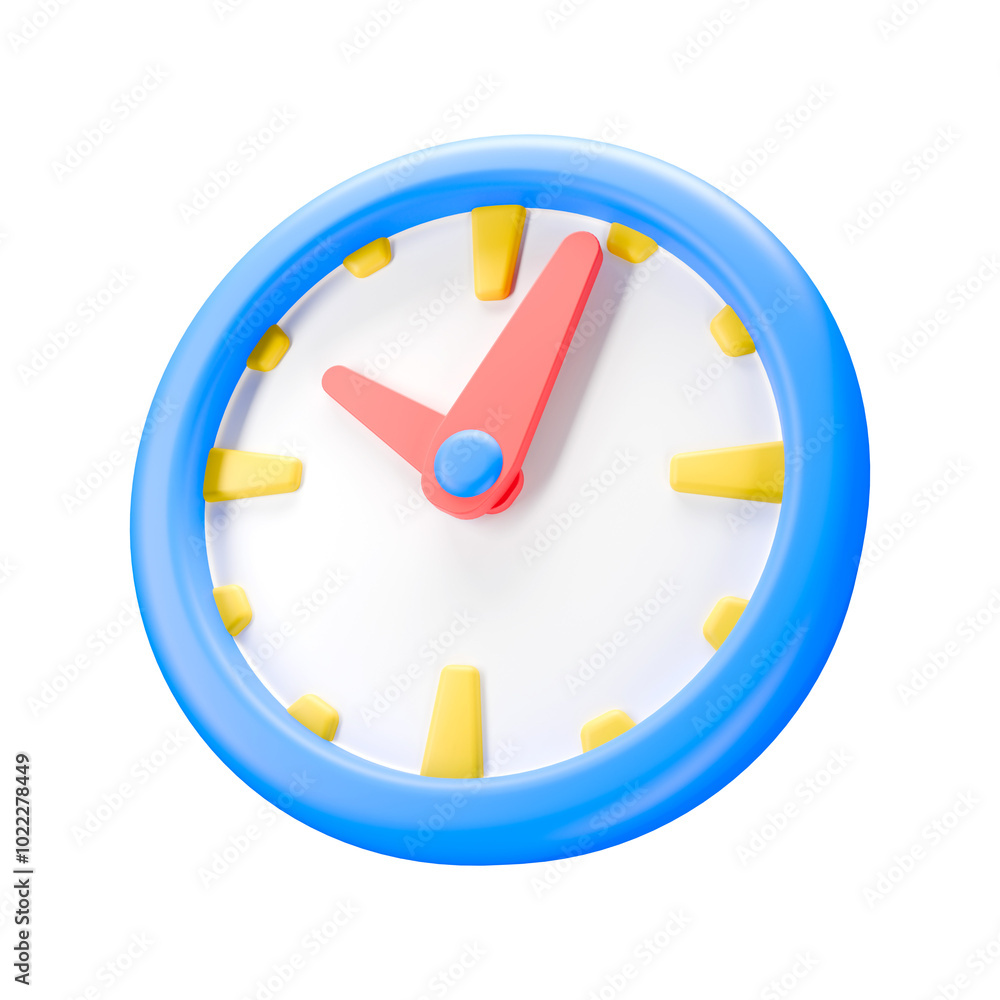 a 3D icon render wall clock office a 3D icon render wall clock office
