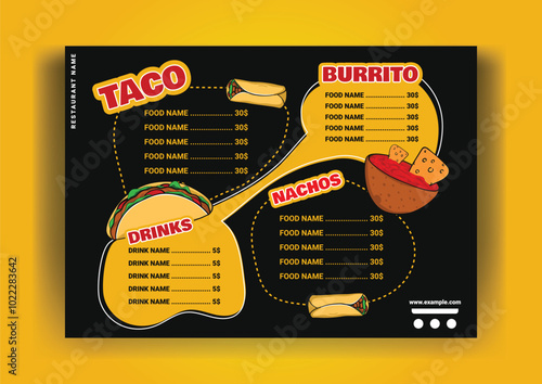 Mexican food menu vector 