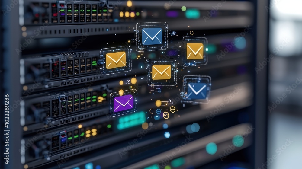 Email Server Rack Data Center Technology Network Digital Communication Hosting Inter Email Server Rack Data Center Technology Network Digital Communication Hosting Inter