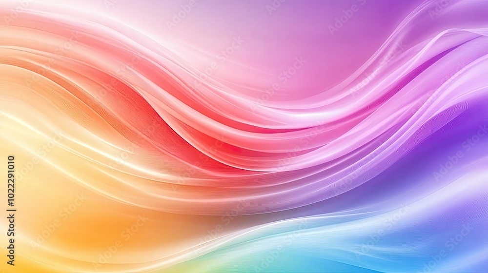 Obraz premium A vibrant rainbow background featuring smooth, blended colors transitioning seamlessly from red to violet, perfect for bright and cheerful designs.