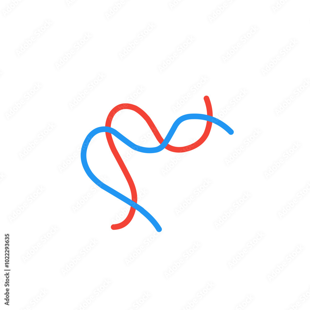 red and blue wave lines red and blue wave lines