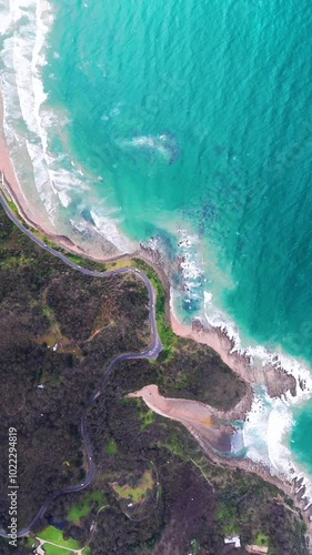 aerial view of the sea