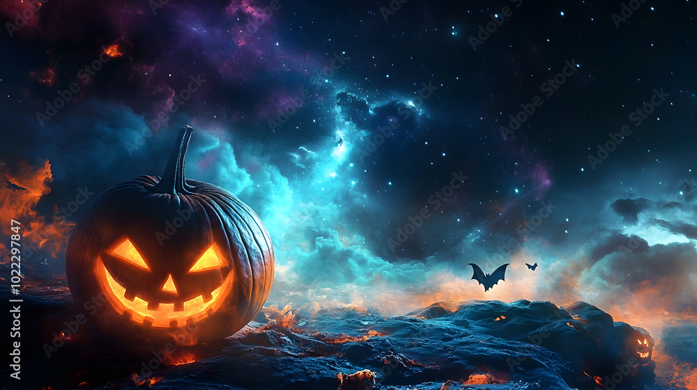 Fototapeta premium Halloween Outer Space