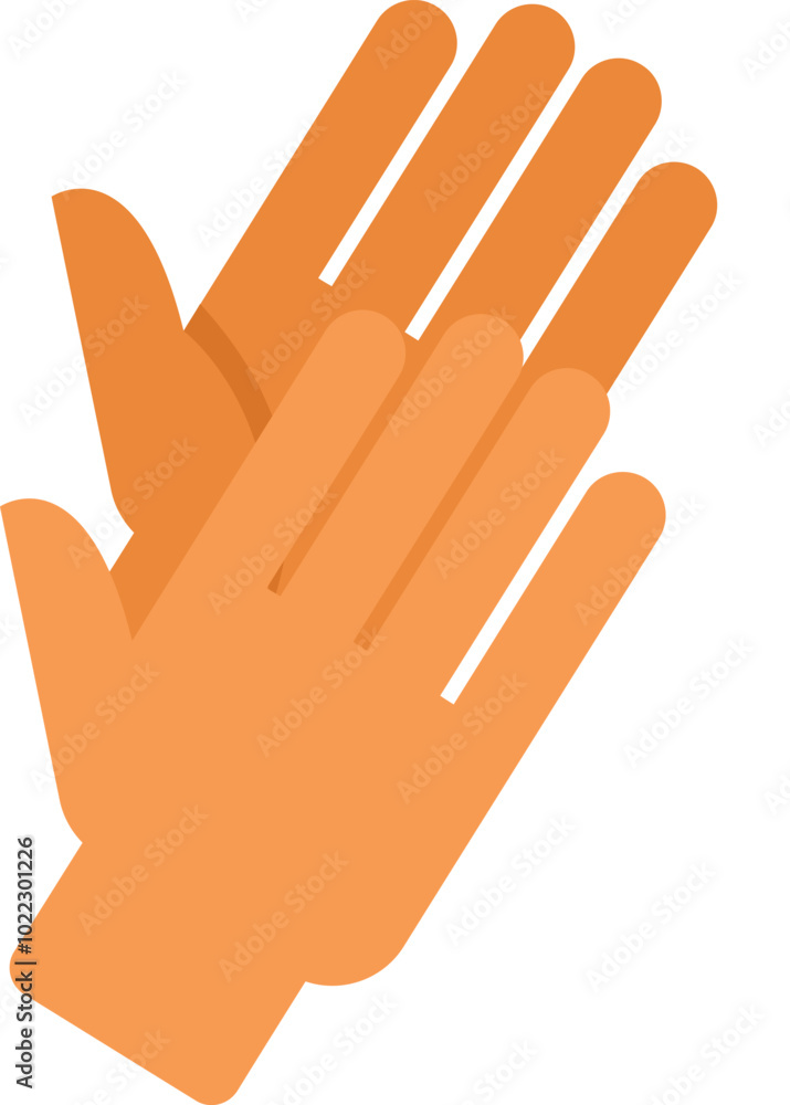 Two hands are clapping, expressing approval, gratitude, or congratulations Two hands are clapping, expressing approval, gratitude, or congratulations
