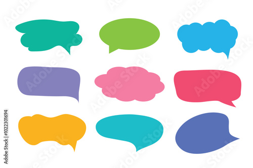 Set of callout, speech bubbles, chats, elements icons, vector illustration.