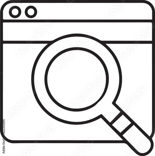 Search bar icon vector illustration outline.