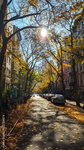 city fall vibes, sunday afternoon in nyc during autumn photo