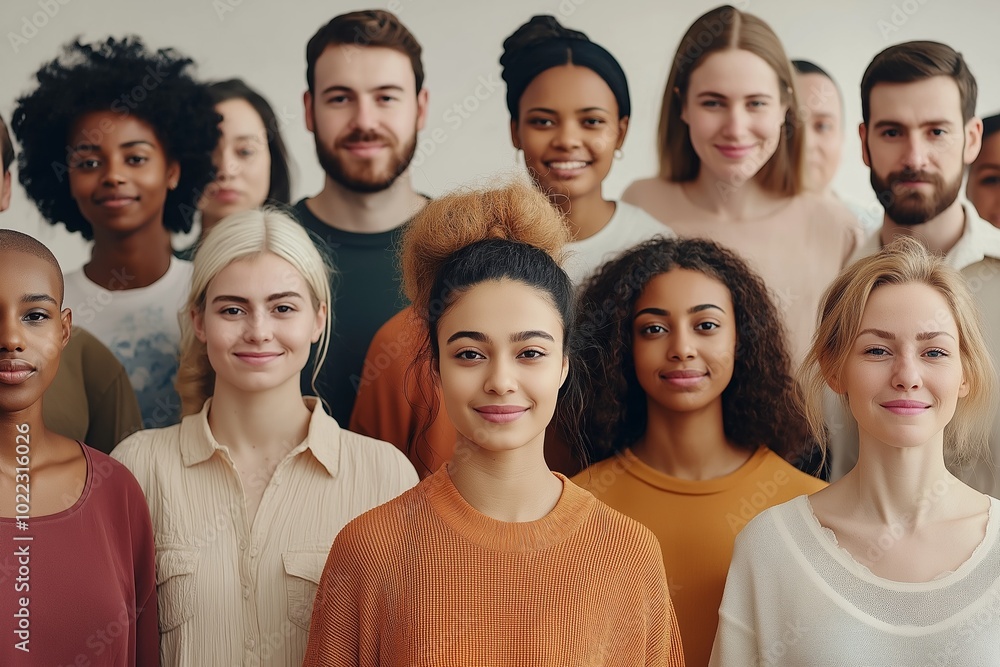 Diverse community gathering showcasing individuals from various backgrounds smiling together in a bright indoor setting Diverse community gathering showcasing individuals from various backgrounds smiling together in a bright indoor setting