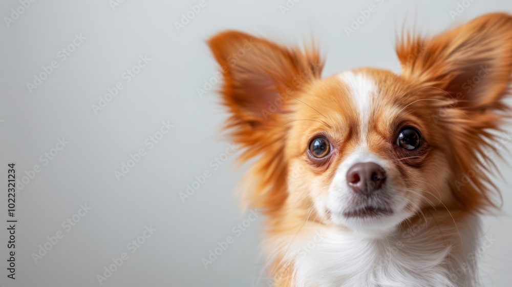 Small Dog with Bright Eyes and Alert Expression Small Dog with Bright Eyes and Alert Expression