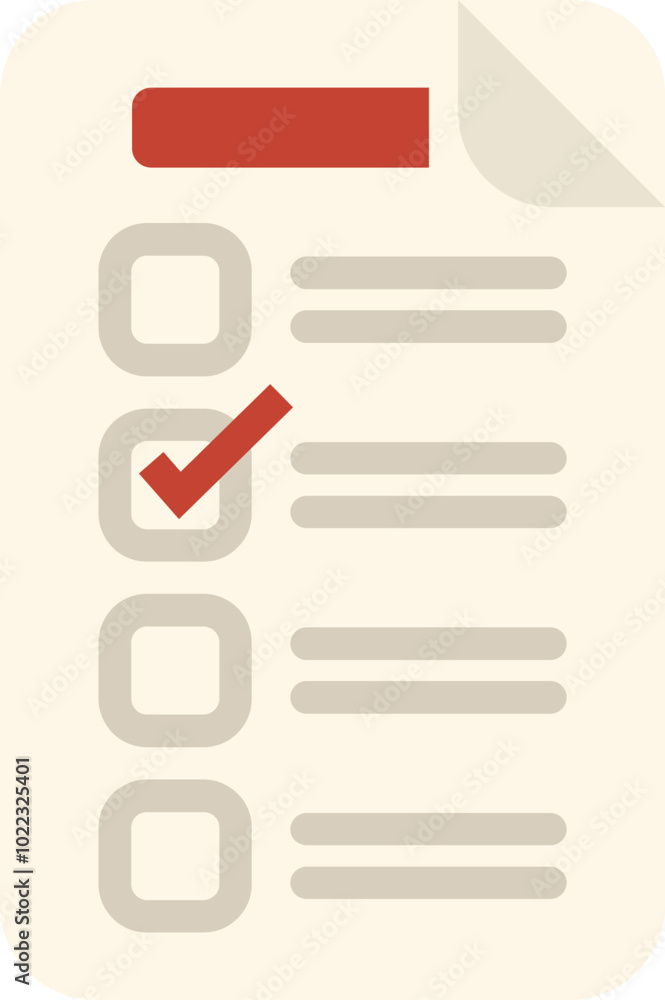Checklist is showing a tick mark for completed business tasks and objectives Checklist is showing a tick mark for completed business tasks and objectives