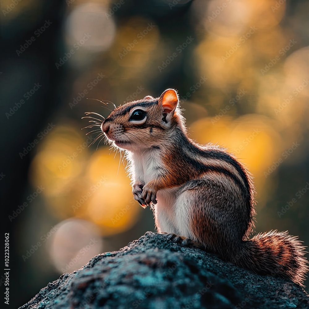Obraz premium chipmunk isolated on abstract background