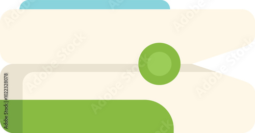 Green and white clothes peg holding nothing, housework equipment for drying laundry