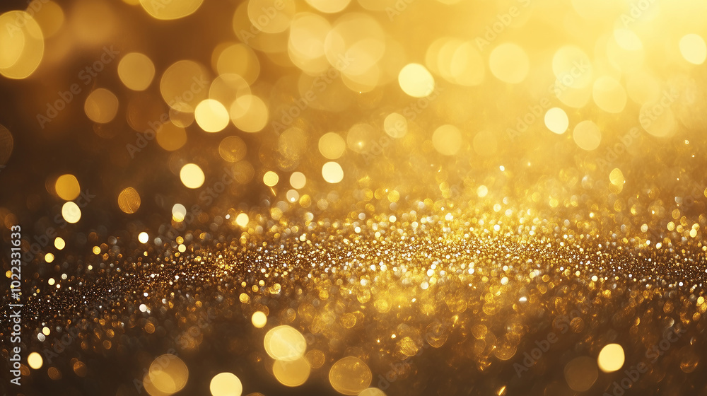 Golden Christmas Particles and Sprinkles for Holiday Celebrations, Featuring Shiny Golden Lights, Ideal Wallpaper Background for Ads, Gift Wrap, and Web Design. Golden Christmas Particles and Sprinkles for Holiday Celebrations, Featuring Shiny Golden Lights, Ideal Wallpaper Background for Ads, Gift Wrap, and Web Design.