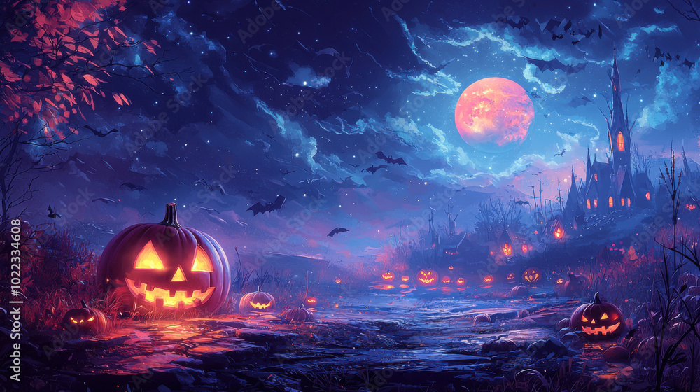 Halloween Night in a Haunted Forest Halloween Night in a Haunted Forest