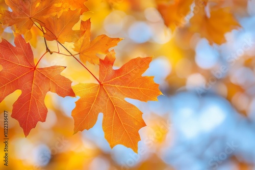 Fallen Leaves Season Background