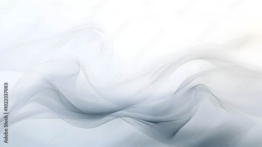 Obraz premium Soothing and Elegant Abstract Gradient Background with Smooth Transitions of Soft Gray and White Tones Creating a Serene and Tranquil Atmosphere Perfect for Digital Wallpapers Backdrops