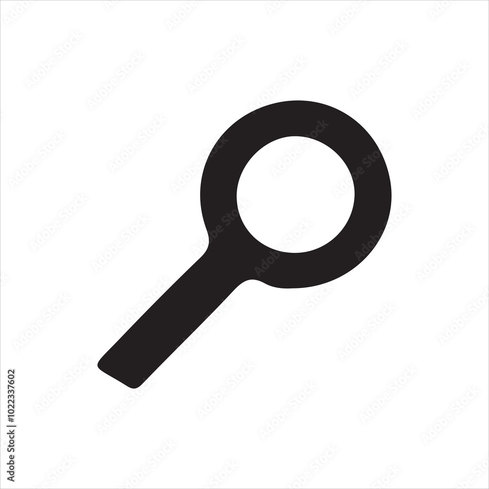 magnifying glass icon silhouette vector isolated on white background magnifying glass icon silhouette vector isolated on white background