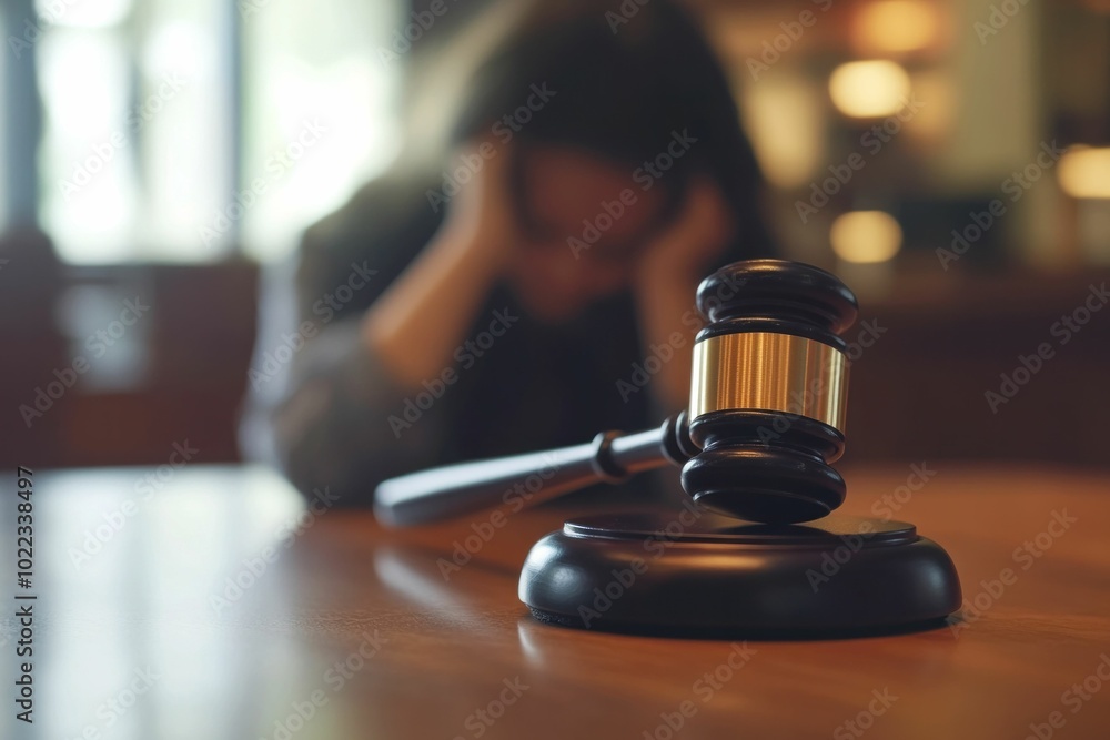 Gavel, justice, law, court, legal system, judge, trial, legal proceedings, courtroom, law enforcement, decision, verdict, justice system, emotional stress, blurred background Gavel, justice, law, court, legal system, judge, trial, legal proceedings, courtroom, law enforcement, decision, verdict, justice system, emotional stress, blurred background