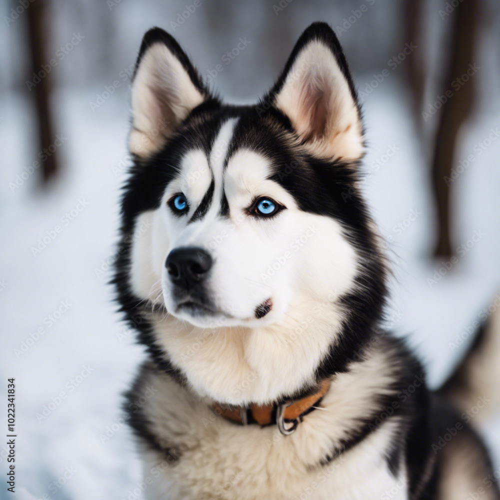 Siberian Husky Dog Closeup Siberian Husky Dog Closeup