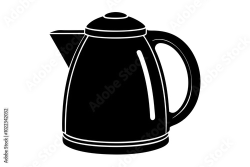 Electric kettle | vector silhouette illustration on white background