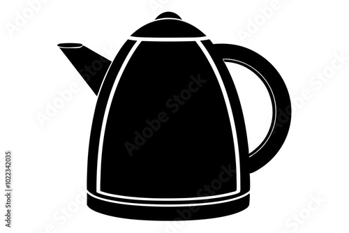 Electric kettle | vector silhouette illustration on white background