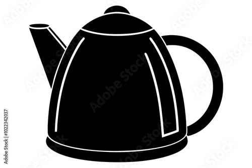 Electric kettle | vector silhouette illustration on white background