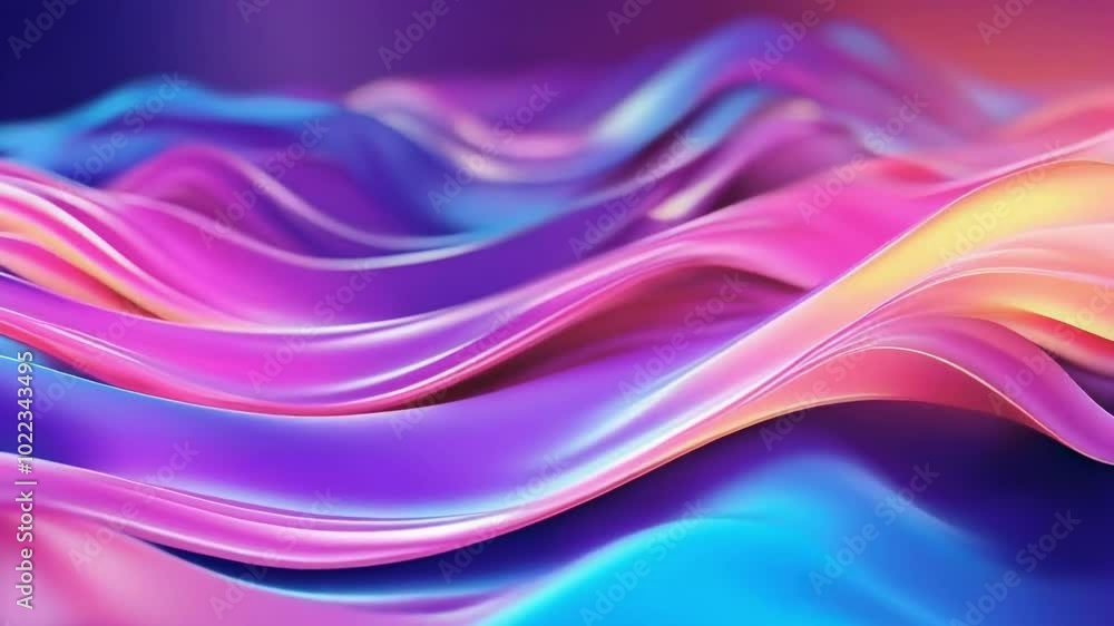 Smooth Color Waves in Abstract Background 4K Smooth Color Waves in Abstract Background 4K