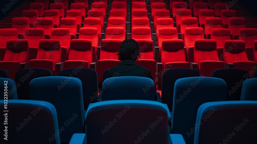 Fototapeta premium a lonely person in sad mood, beautiful concept
