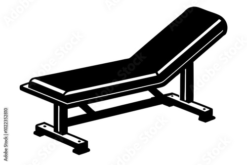 adjustable bench silhouette vector illustration